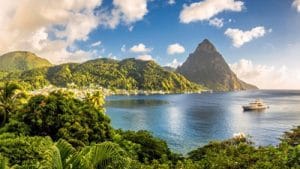 St. Lucia Citizenship by Investment passport mountain view